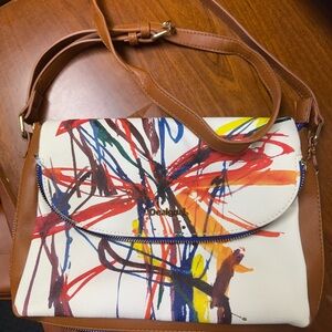 Desigual Colorful Brushstroke Crossbody Bag